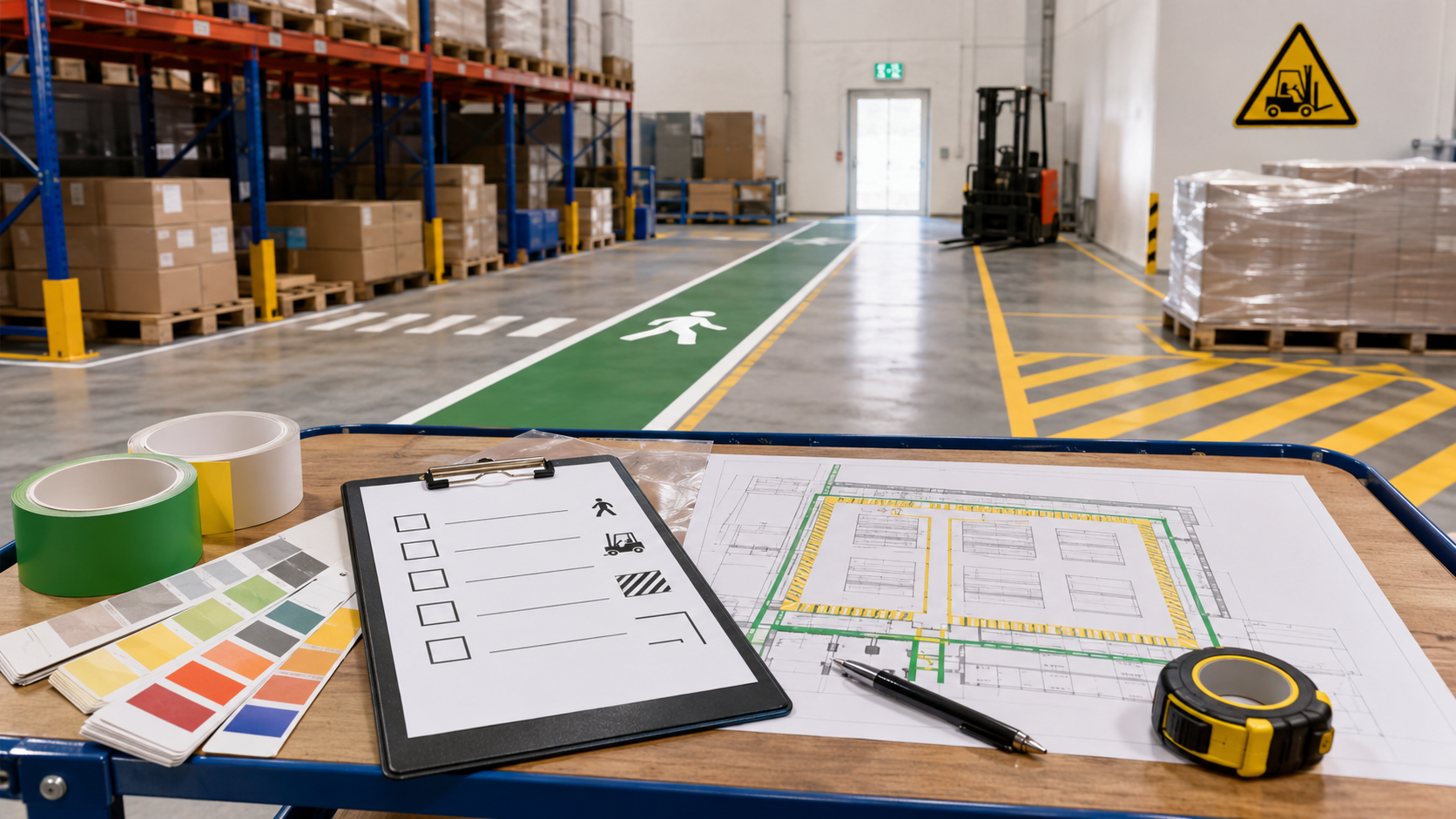 Checkliste: Bodenmarkierung im Lager richtig planen