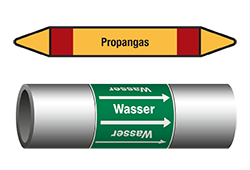 Rohrleitungskennzeichnungen & Fließrichtungspfeile