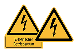 Warnzeichen für elektrische Spannung