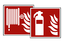 Feuerlöscher Symbol Schild Brandschutzzeichen 15x15 Kunststoff Nachleuchtend 