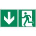 Rettungszeichen "Notausgang abwärts" [E001], LimarLite®, ASR A1.3 / ISO 7010