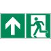 Rettungszeichen "Notausgang geradeaus, geradeaus durch die Tür oder aufwärts" [E001], LimarLite®, ASR A1.3 / ISO 7010