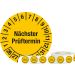 Prüfplakette - Mehrjahresplakette "Nächster Prüftermin", Monate 1-12, verschiedene Jahre, verschiedene Farben, auf Rolle