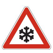 Verkehrsschild, Gefahrzeichen "Schnee- oder Eisglätte" [VZ 101-51], StVO