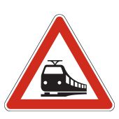Verkehrsschild, Gefahrzeichen "Bahnübergang" [VZ 151], StVO