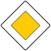 Verkehrsschild, Richtzeichen "Vorfahrtstraße" [VZ 306], StVO