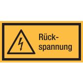 Warnzeichen "Rückspannung" [W012]