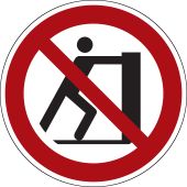 Verbotsschild "Schieben verboten" [P017], ISO 7010
