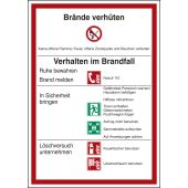 Brandschutzaushang "Brände verhüten" [Teil A], DIN 14096
