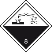 Gefahrgutkennzeichen "Ätzende Stoffe" [Klasse 8], ADR