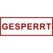 Versand- und Verpackungsetiketten, Text: GESPERRT, 170 x 60 mm