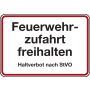 Feuerwehrzufahrtsschild "Feuerwehrzufahrt freihalten" Aluminium (2 mm), 500 x 350 x 2 mm
