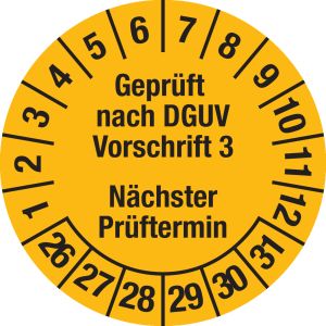 Prüfplakette - Mehrjahresplakette 