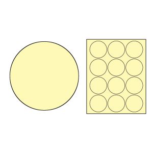 Bodenmarkierung, 12x blanko, Folie, nachleuchtend, Ø 90 mm