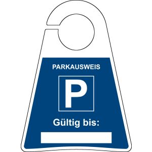 Verkehrsschild, Parkplatzschild 