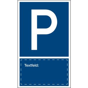 Verkehrsschild, Parkplatzschild 