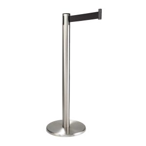 RS-Guideline GLA 45 Absperrpfosten Edelstahl, Gurt schwarz 4 m