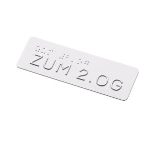 Taktiles Handlaufschild 