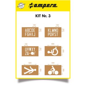 AMPERE Schablonensatz Kit, verschiedene Schablonen