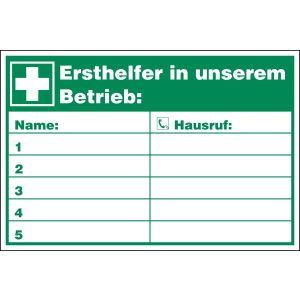 Rettungszeichen Kombischild 