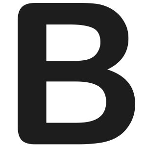 COROPLAN Buchstaben, Buchstabe: B, schwarz, 155 mm