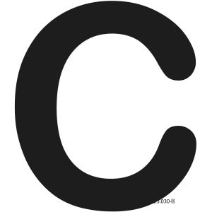 COROPLAN Buchstaben, Buchstabe: C, schwarz, 155 mm