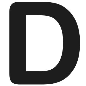 COROPLAN Buchstaben, Buchstabe: D, schwarz, 155 mm