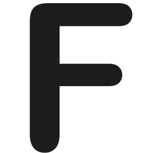 COROPLAN Buchstaben, Buchstabe: F, schwarz, 155 mm
