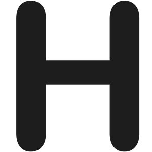 COROPLAN Buchstaben, Buchstabe: H, schwarz, 155 mm