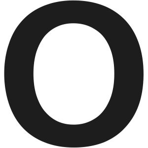 COROPLAN Buchstaben, Buchstabe: O, schwarz, 155 mm
