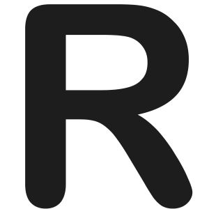 COROPLAN Buchstaben, Buchstabe: R, schwarz, 155 mm