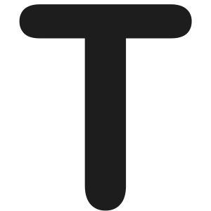 COROPLAN Buchstaben, Buchstabe: T, schwarz, 155 mm