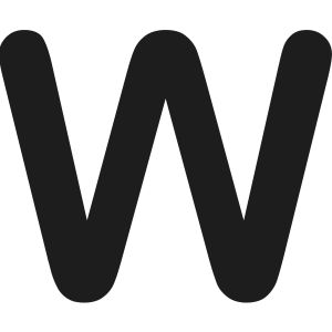 COROPLAN Buchstaben, Buchstabe: W, schwarz, 155 mm