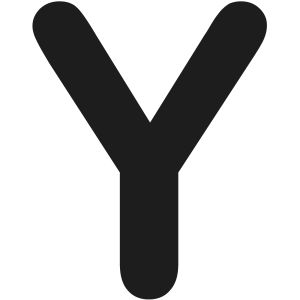 COROPLAN Buchstaben, Buchstabe: Y, schwarz, 155 mm