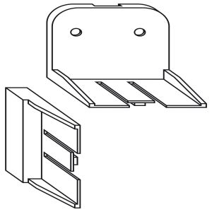 Ersatzbefestigungsset (2 Befestigungswinkel, 3 Endabschlüsse)