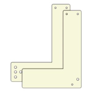 Montageplatte für Glasrahmentüren 