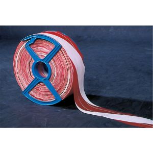 Absperr-Warnband, rot / weiß, 250000 x 80 mm