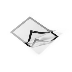 DURAFRAME DIN A4 Informationsrahmen, silber, 236 x 323 mm, selbstklebend, magnetische Vorderseite