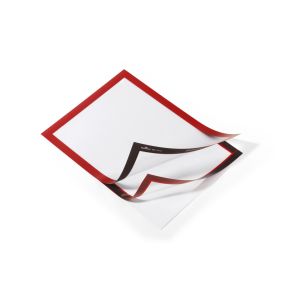 DURAFRAME DIN A4 Informationsrahmen, rot, 236 x 323 mm, selbstklebend, magnetische Vorderseite