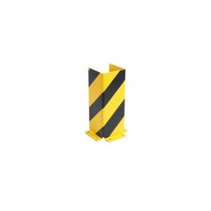 Anfahrschutz U-Profil, gelb / schwarz, Gütestahl, 400 x 6