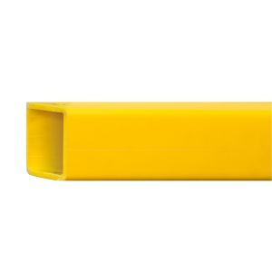 Rammschutz-Geländer Hybrid für Eckpfosten, gelb, Kunststoff, 2000 mm