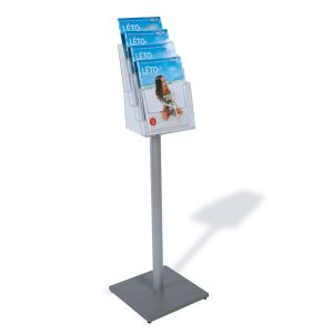 Prospektständer 4 x DIN A4 Aluminiumprofil, 1140 mm