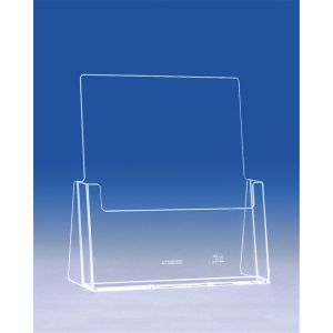 Prospekthalter, Hochformat, 1 Fach, Acrylglas (transparent)