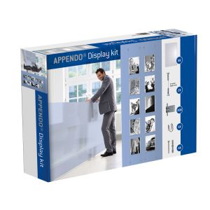 APPENDO Display Kit 5 DIN A4 Acryltaschen, 20 E-Clips