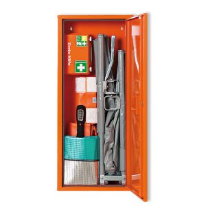 ANBAUSAFE Erste-Hilfe-Trage, gefüllt, orange, 490 x 1120 x 200 mm