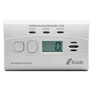 Kidde Kohlenmonoxidmelder CO-Alarm X10-D.2, 118 x 71 x 40 mm