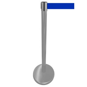 RS-Guideline GLA 45 Absperrpfosten, anthrazit, 1000 mm, Gurt blau 2,3 m
