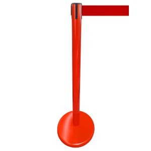 RS-Guideline GLA 45 Absperrpfosten, rot, 1000 mm, Gurt rot 2,3 m