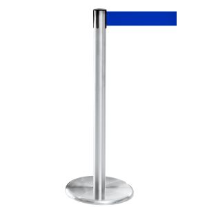 RS-Guideline GLA 45 Absperrpfosten Edelstahl, Gurt blau 4 m