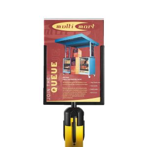 RS-Guideline Schildtafel, Plexieinschub DIN A4, Metallrahmen U-Form